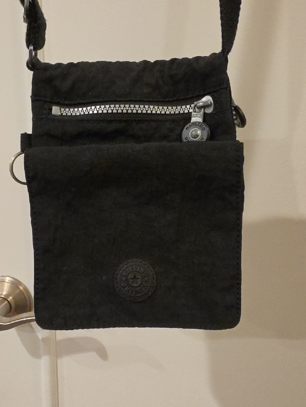 Kipling Black Mini Crossbody Nylon Bag - Great Condition - Holds A Lot!